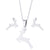 1 Set Fashion Heart Shape Butterfly Elephant Titanium Steel Earrings Necklace