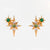 1 Set Princess Cute Cartoon Character Brass Asymmetrical Plating Inlay Zircon 18k Gold Plated Ear Studs