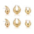 1 Set Retro Solid Color Plating Copper Gold Plated Earrings