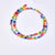 1 Strand/Package 4x2.5mm Hole Under 1mm Glass Electroplate Glass Beads Colorful Simple Beads