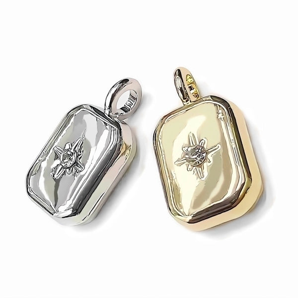 1 Pair Alloy 14K Gold Plated Hexagram Square Pendant