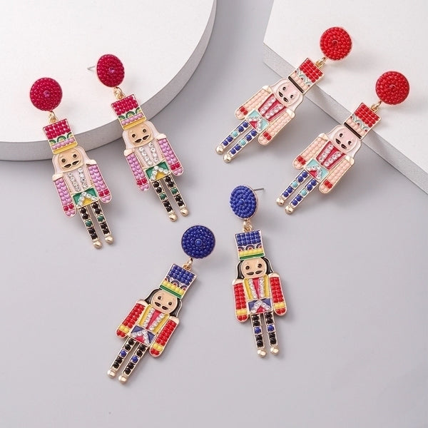 1 Pair Exaggerated Novelty Cartoon Character Plating Alloy Drop Earrings