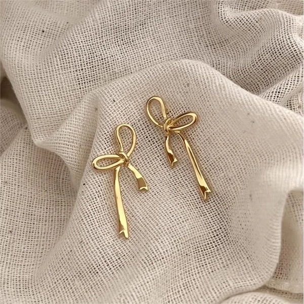 1 Pair Sterling Silver Bow Knot Ear Studs