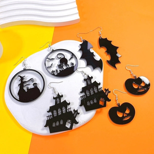 1 Pair Streetwear Halloween Pattern Geometric Arylic Drop Earrings