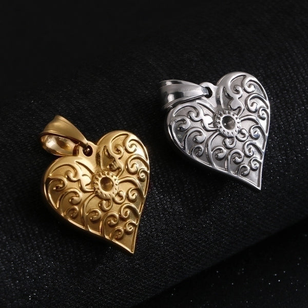 1 Pair Titanium Steel 18K Gold Plated Heart Shape