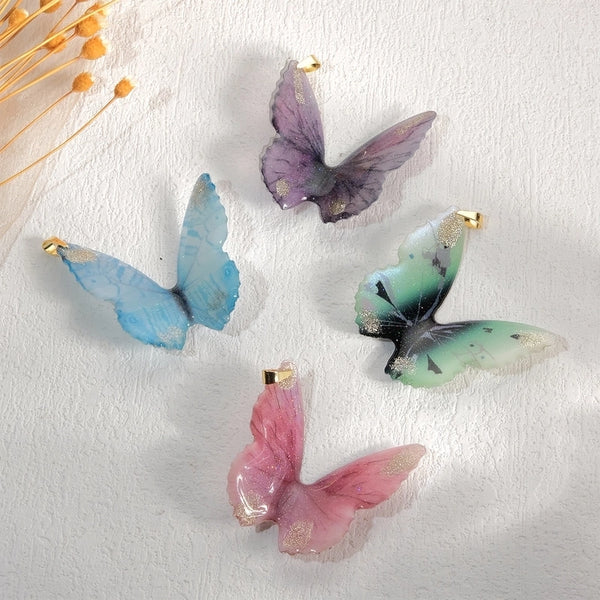 1 PCS/Package 3.5 * 3.7cm Synthetic Resin Butterfly Pendant