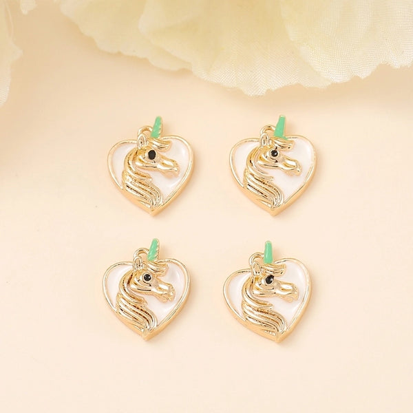 1 Piece 13 * 11mm Copper 18K Gold Plated Heart Shape  Polished Pendant