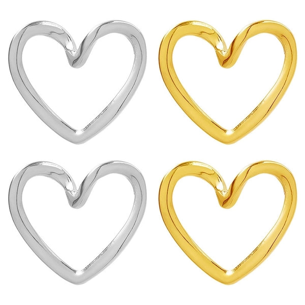 1 Piece 17*15mm 304 Stainless Steel 18K Gold Plated Heart Shape Pendant