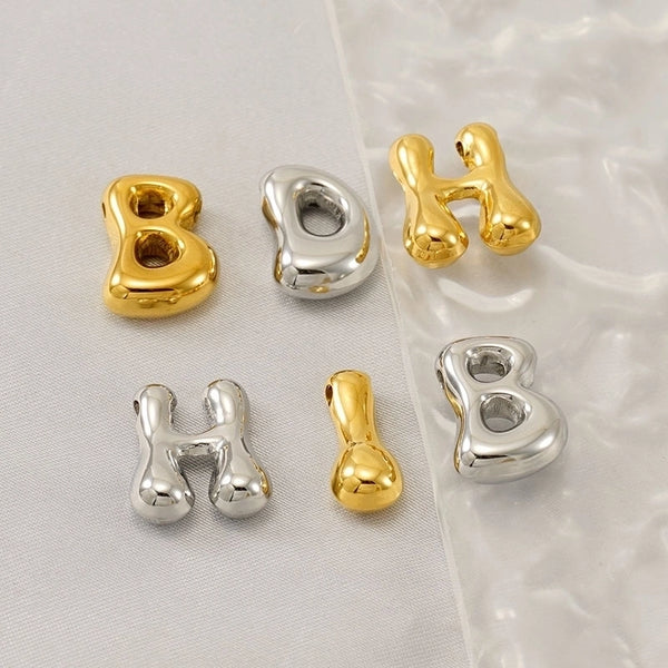 1 Piece 17*16mm 304 Stainless Steel 18K Gold Plated Letter Pendant