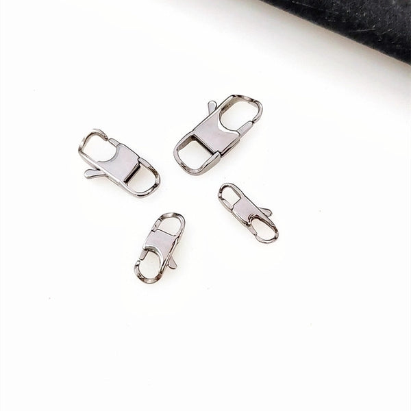 1 Piece 17*6.8mm 18*5.2mm 22.5*8.1 Stainless Steel Titanium Steel Solid Color Jewelry Buckle