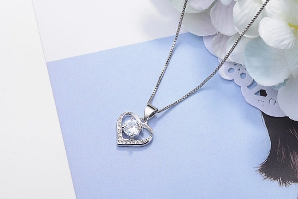 1 Piece 20*15mm Copper Zircon Heart Shape Pendant