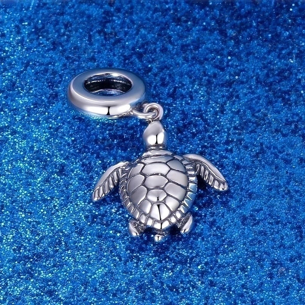 1 Piece 24.09 * Mm Sterling Silver Tortoise Polished Pendant