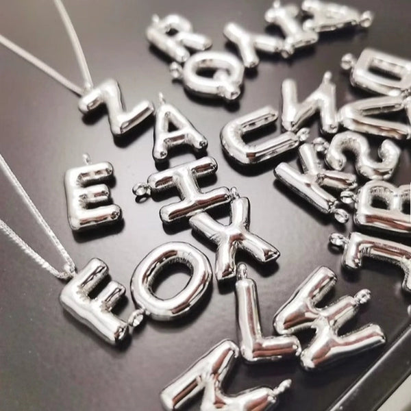 1 Piece 24mm 304 Stainless Steel Letter Pendant Chain