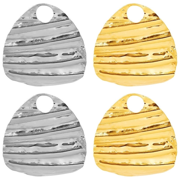 1 Piece 30*33mm 304 Stainless Steel 18K Gold Plated Solid Color Pendant