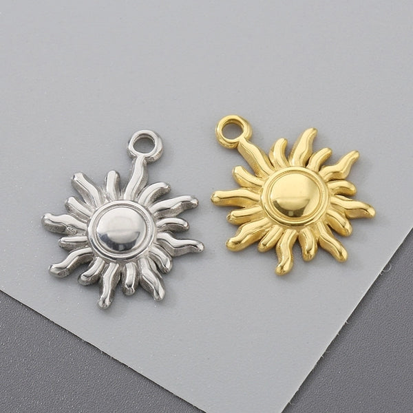 1 Piece 304 Stainless Steel 18K Gold Plated Sun Chain