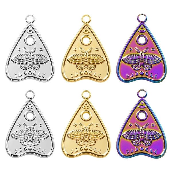 1 Piece 304 Stainless Steel 18K Gold Plated Triangle Insect Pendant