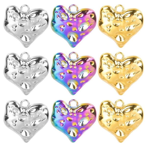 1 Piece 304 Stainless Steel Heart Shape Pendant