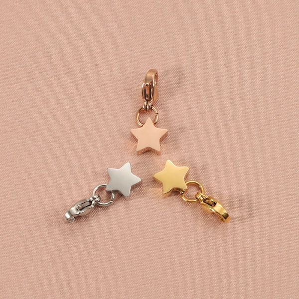 1 Piece 304 Stainless Steel Star Pendant