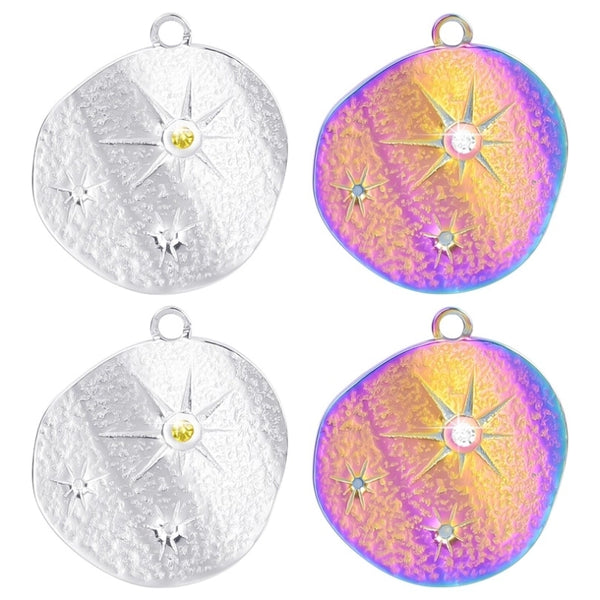 1 Piece 304 Stainless Steel Sun Pendant