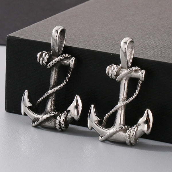 1 Piece 32*21mm 304 Stainless Steel Anchor Pendant Chain