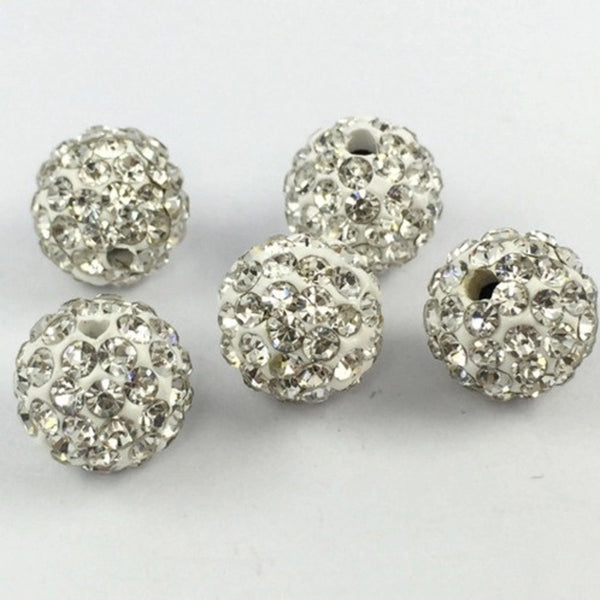 1 Piece 35mm 4mm Soft Clay Artificial Rhinestones Round Beads