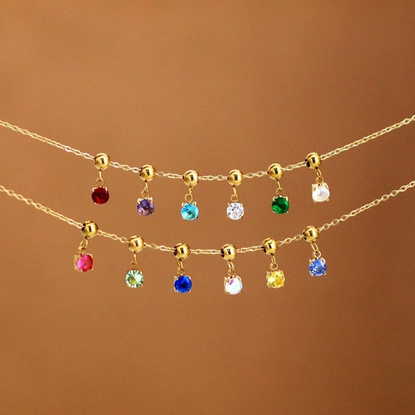 1 Piece 4*4*3mm Titanium Steel Artificial Diamond Constellation Pendant Chain