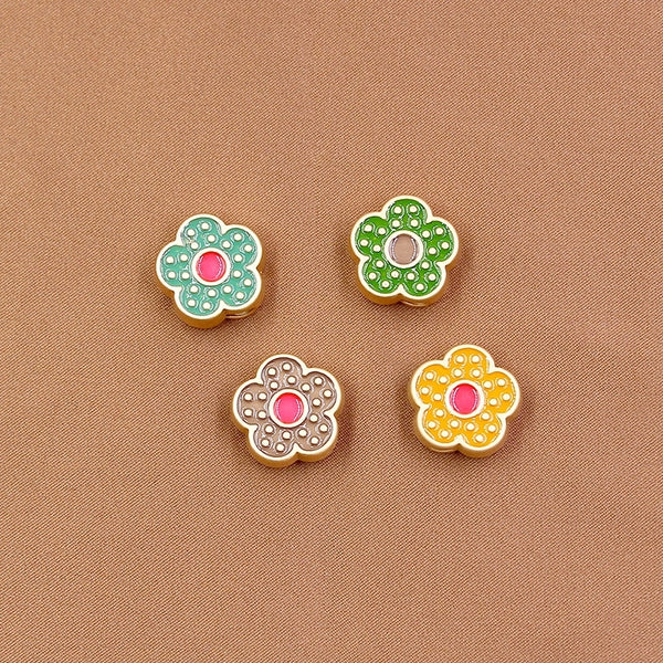 1 Piece Alloy Flower Beads