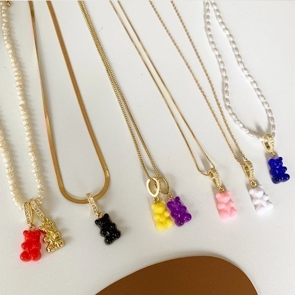 1 Piece Alloy Geometric Bear Pendants