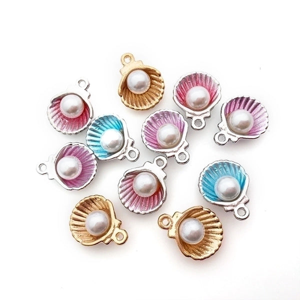 1 Piece Beach Simple Style Shell Alloy Plating Inlay Pendant Jewelry Accessories