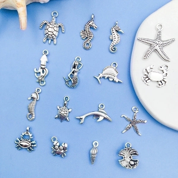 1 Piece Cartoon Style Tortoise Hippocampus Mermaid Alloy Plating Pendant Jewelry Accessories