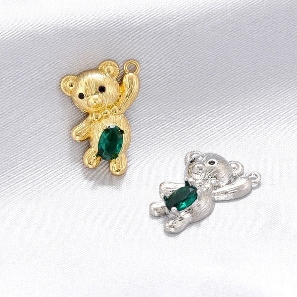 1 Piece Cute Bear Brass Pendant Jewelry Accessories