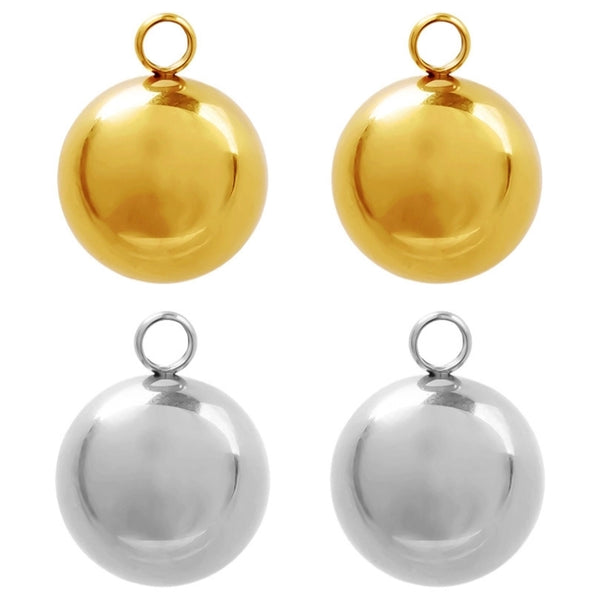 1 Piece Diameter 10mm Diameter 6 Mm Diameter 8mm 304 Stainless Steel 18K Gold Plated Round Pendant