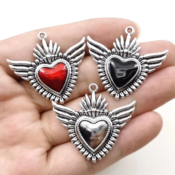 1 Piece Diameter 4mm Zinc Alloy Heart Shape Pendant