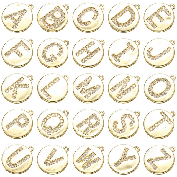 1 Piece Fashion Letter Copper Plating Inlay Zircon Jewelry Accessories