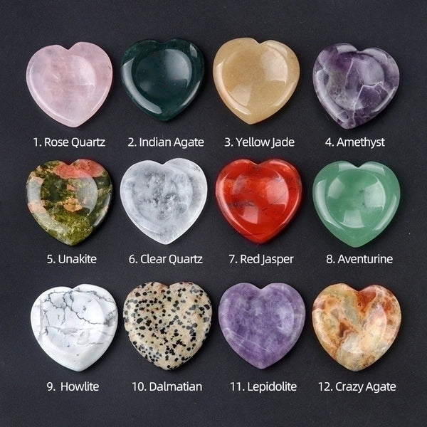 1 Piece Natural Stone Heart Shape