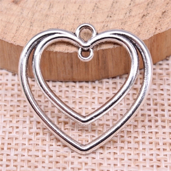 1 Piece Retro Heart Shape Alloy Plating Pendant Jewelry Accessories