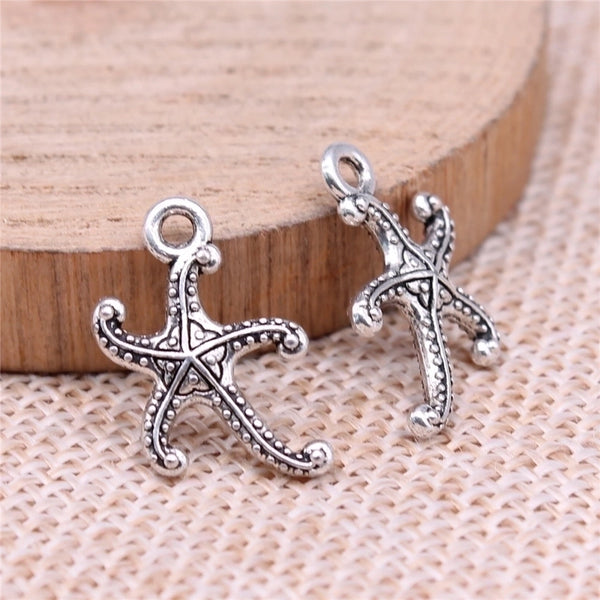 1 Piece Retro Starfish Alloy Plating Pendant Jewelry Accessories