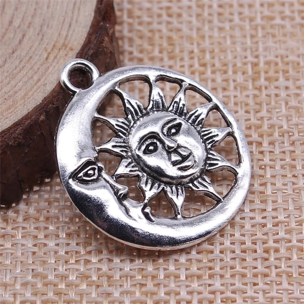 1 Piece Retro Sun Moon Alloy Plating Pendant Jewelry Accessories