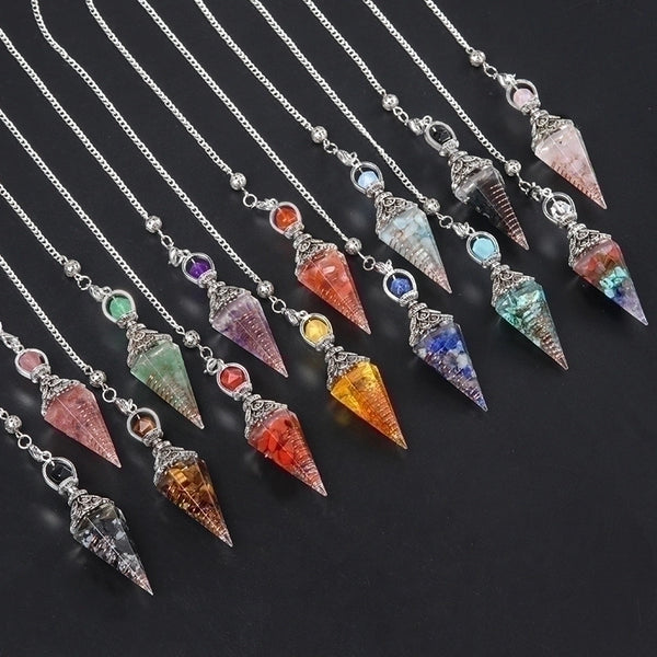 1 Piece Semi-precious Stone Resin Pendant