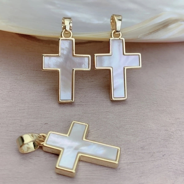 1 Piece Shell Copper Cross