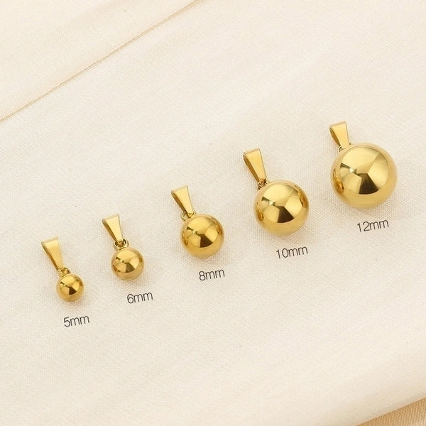 1 Piece Simple Style Classic Style Round Titanium Steel Polishing Pendant Jewelry Accessories