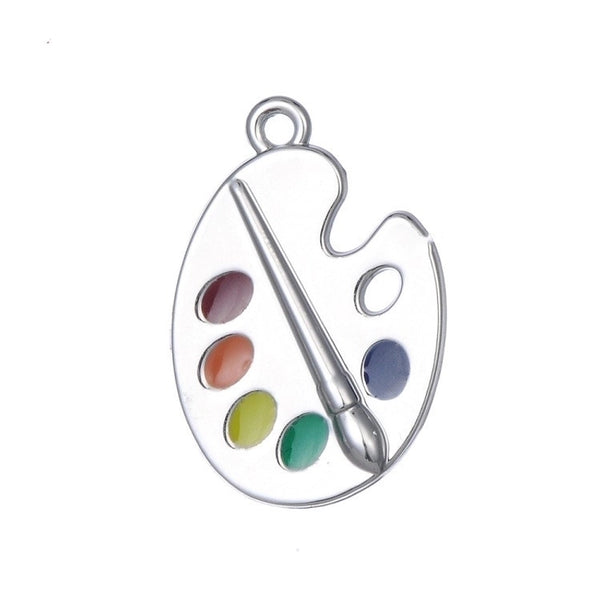 1 Piece Simple Style Drawing Board Alloy Enamel Pendant Jewelry Accessories