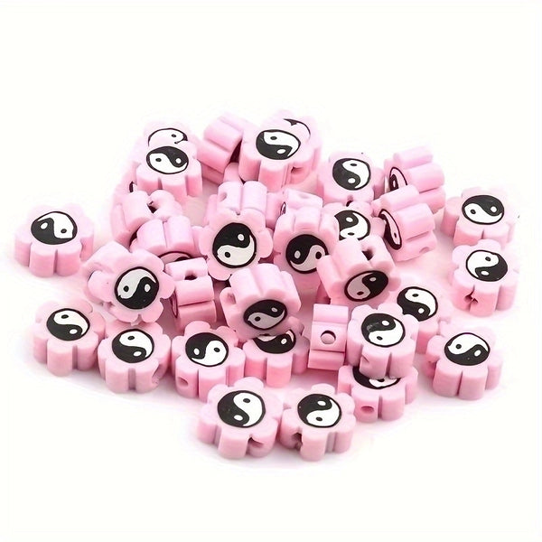 1 Piece Soft Clay Tai Chi Flower Beads