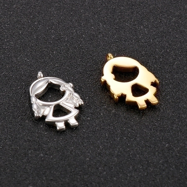 1 Piece Stainless Steel 18K Gold Plated Cartoon