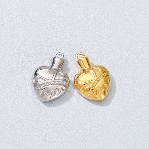 1 Piece Stainless Steel 18K Gold Plated Heart Shape