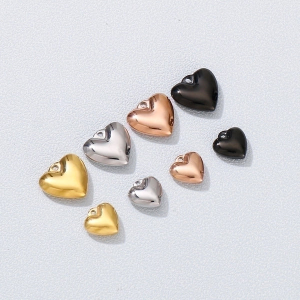 1 Piece Stainless Steel 18K Gold Plated Heart Shape