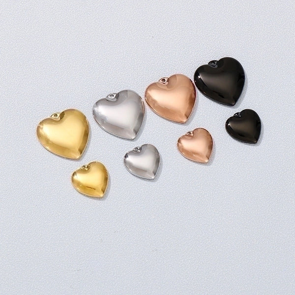 1 Piece Stainless Steel 18K Gold Plated Heart Shape