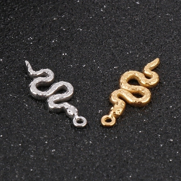 1 Piece Stainless Steel 18K Gold Plated Snake