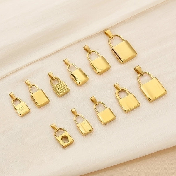 1 Piece Stainless Steel 18K Gold Plated Solid Color