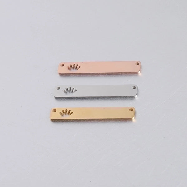 1 Piece Stainless Steel None 18K Gold Plated Rose Gold Plated Palm Rectangle